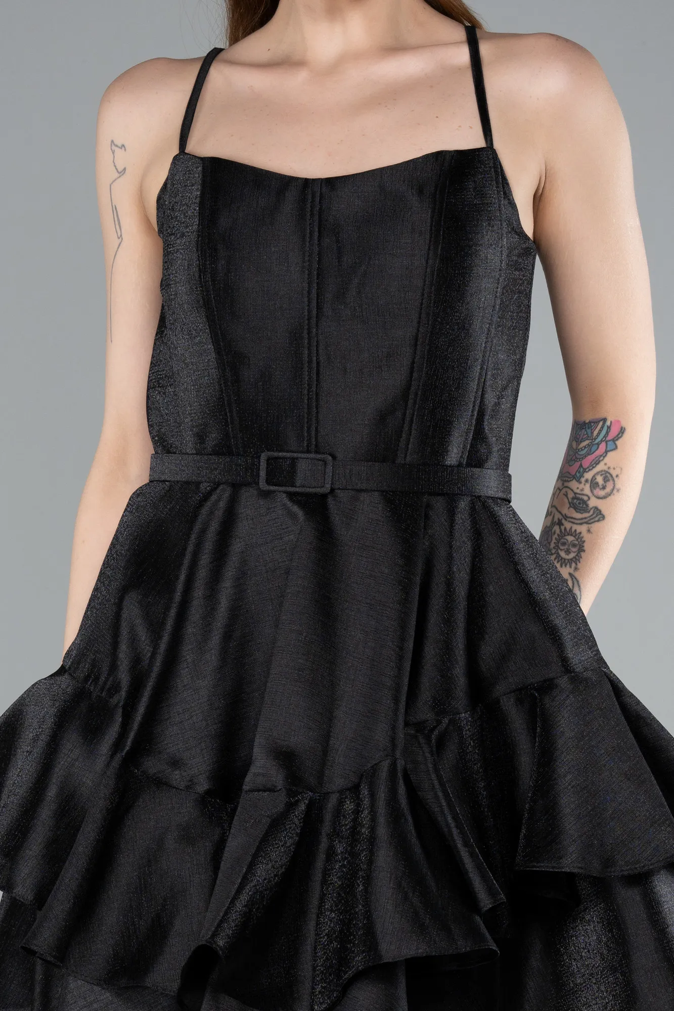 Black-Short Mermaid Prom Dress ABK2356