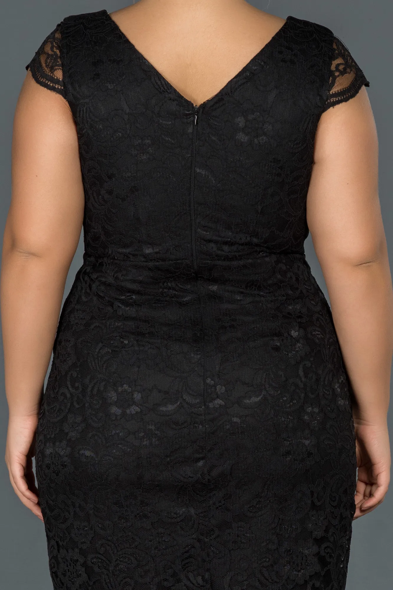 Black-Short Oversized Evening Dress ABK010