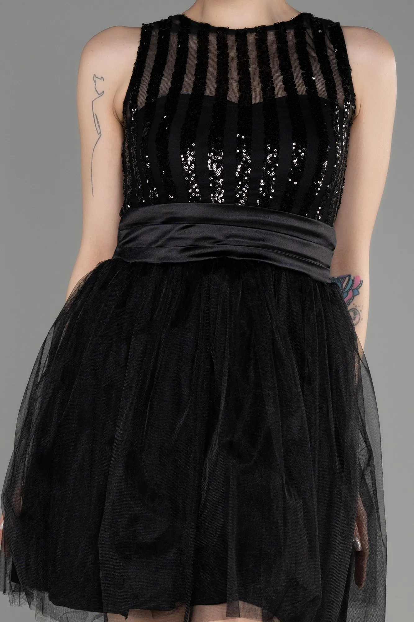 Black-Short Prom Gown ABK2016