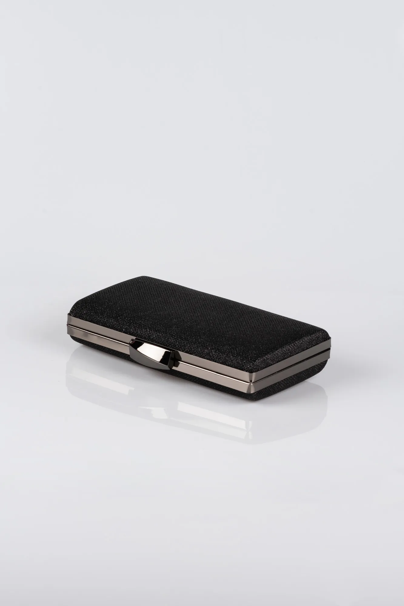 Black-Silvery Box Bag V273