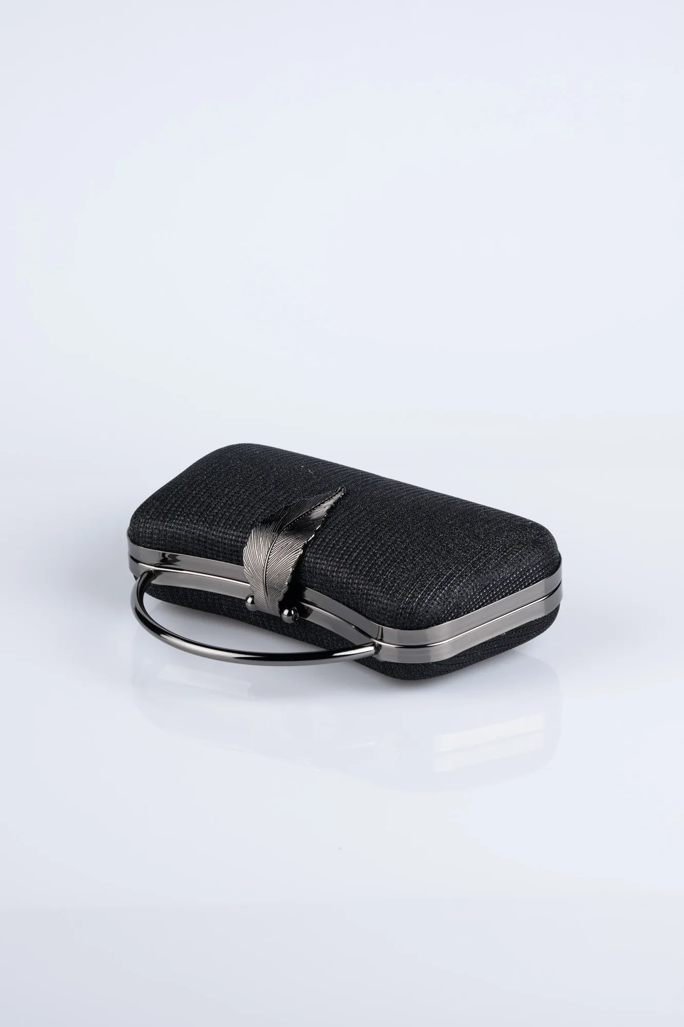 Black-Silvery Box Bag V738