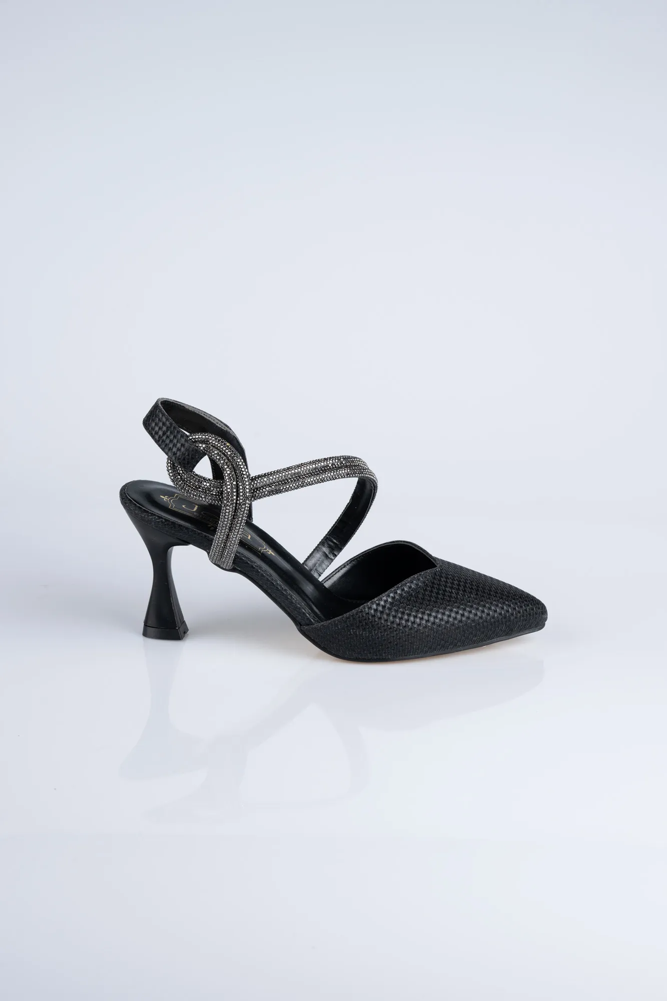 Black-Silvery Stiletto MJC8009