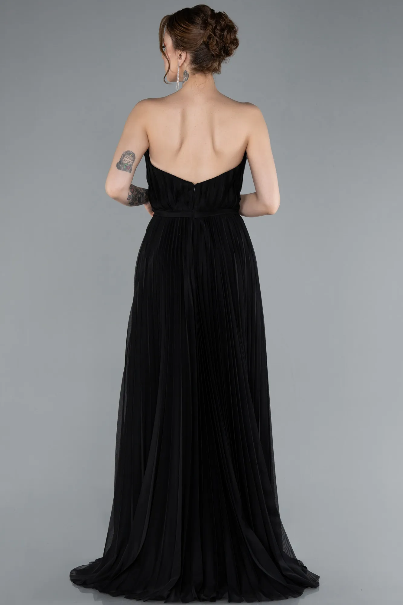 Black-Strapless Long Evening Dress ABU4813