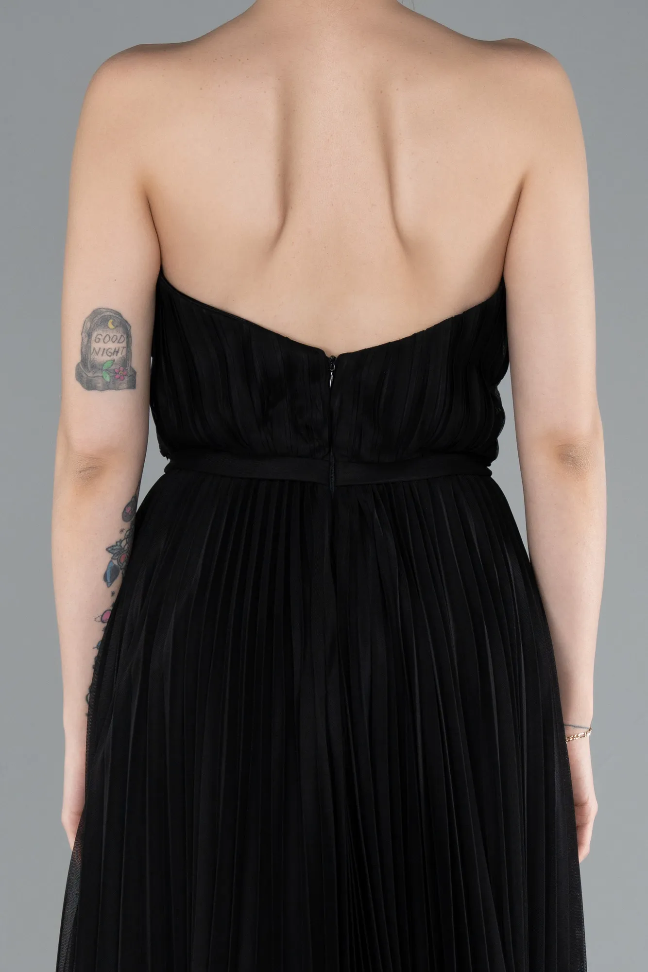 Black-Strapless Long Evening Dress ABU4813