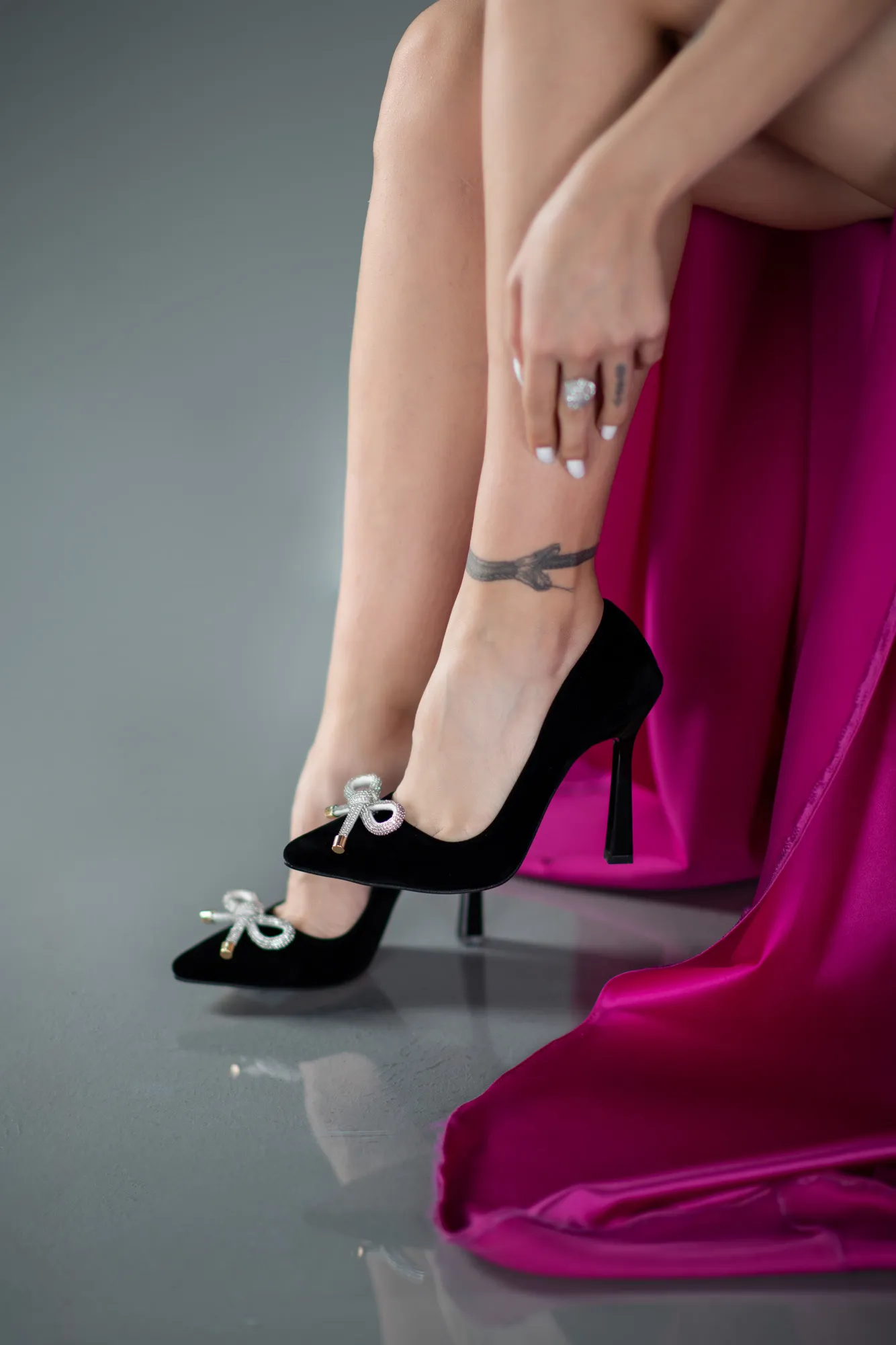 Black-Suede Stiletto ABN1095