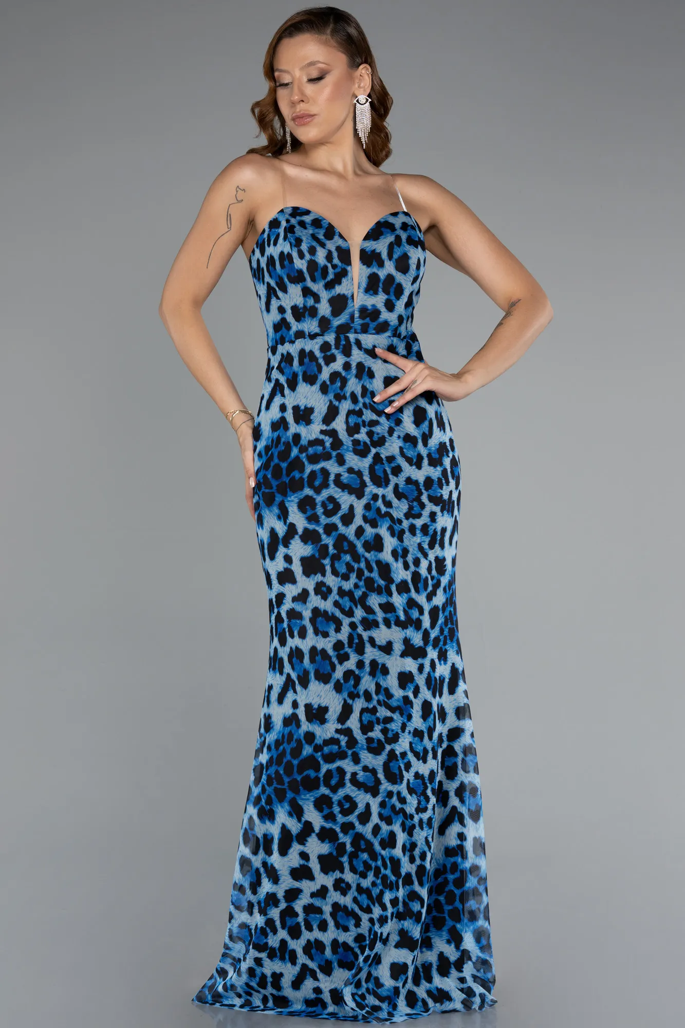 Blue-Long Evening Dress ABU5170