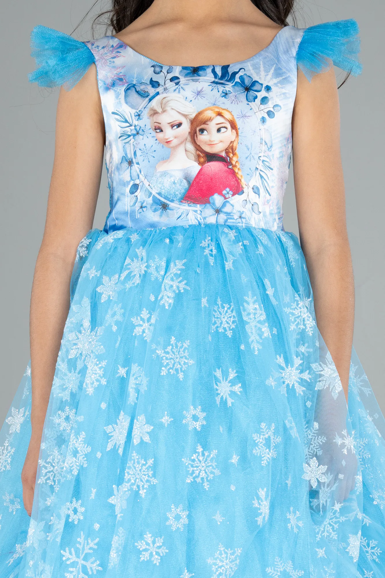 Blue-Long Girl Dress ABU4237