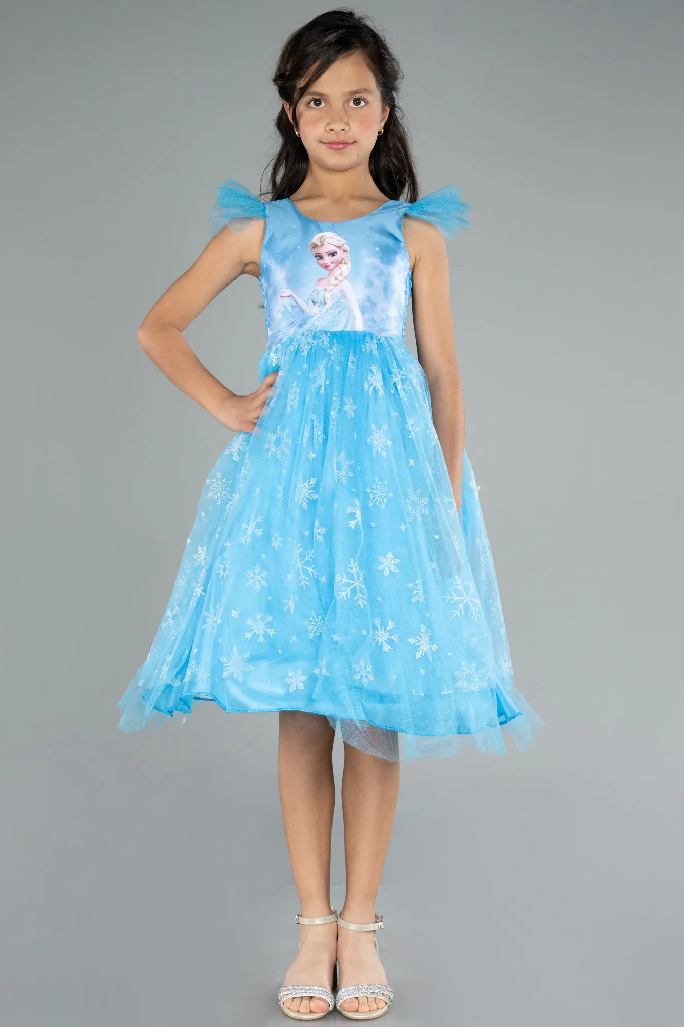 Blue-Long Girl Dress ABU4238