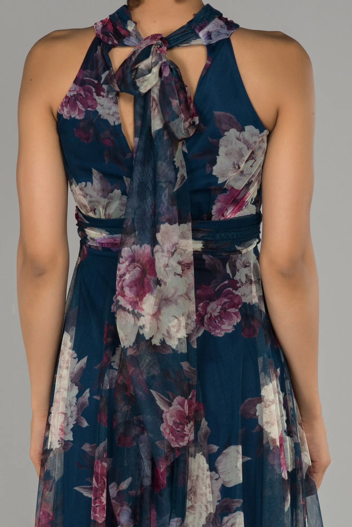 Blue-Long Invitation Dress ABU674