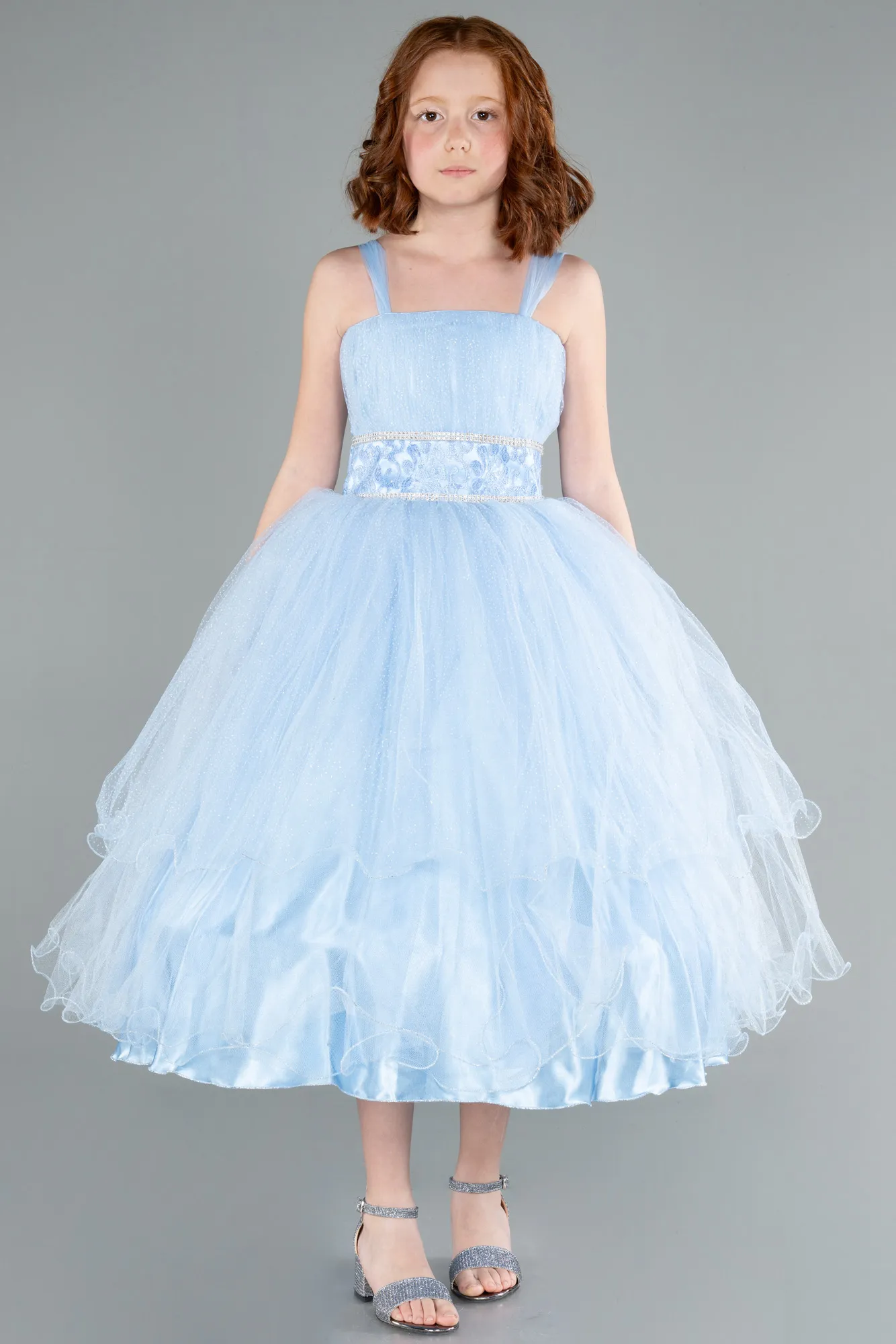 Blue-Long Kid Wedding Dress ABU3900