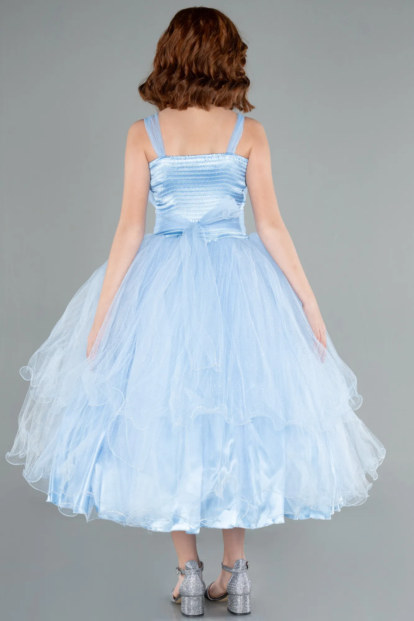 Blue-Long Kid Wedding Dress ABU3900