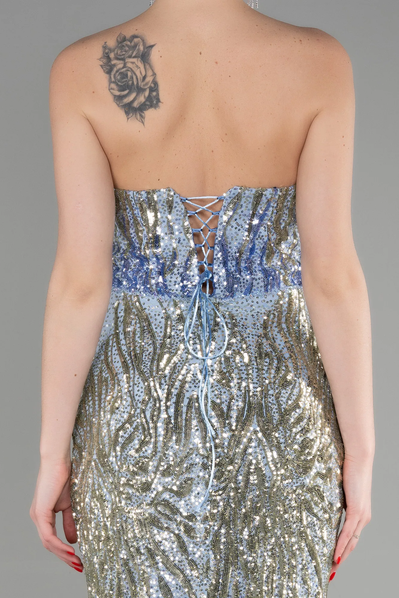 Blue-Long Mermaid Prom Dress ABU3613