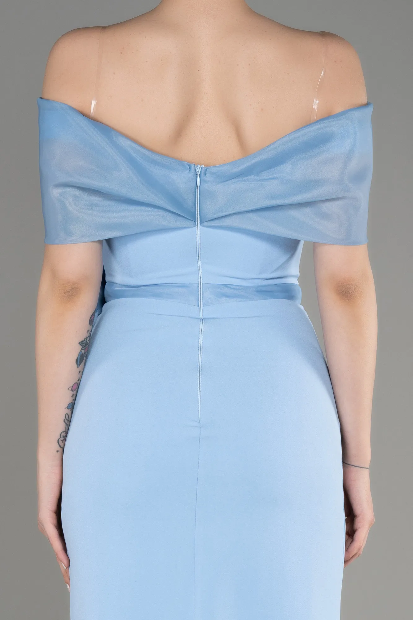 Blue-Midi Evening Dress ABK2014