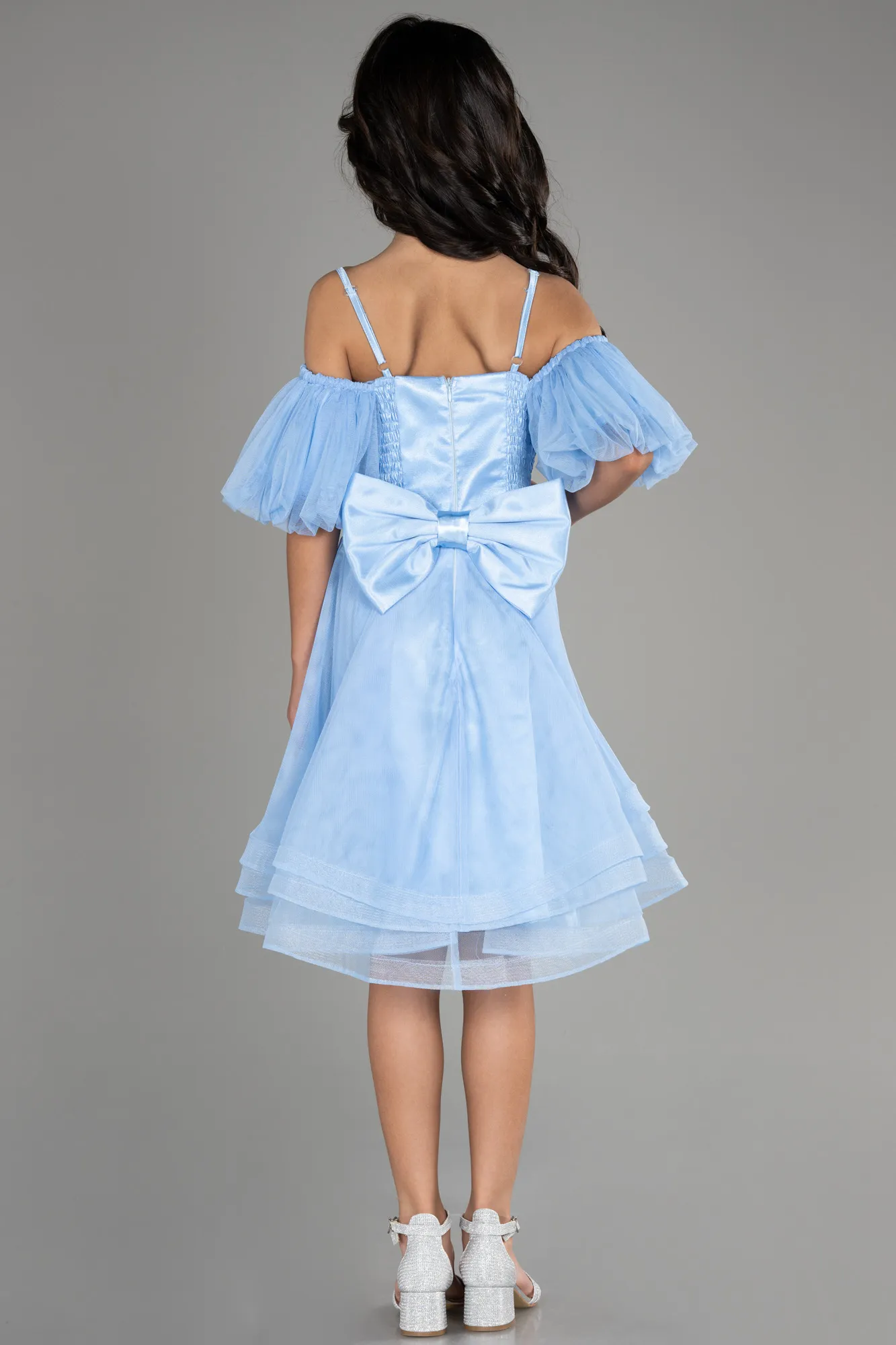 Blue-Short Girl Dress ABK1715