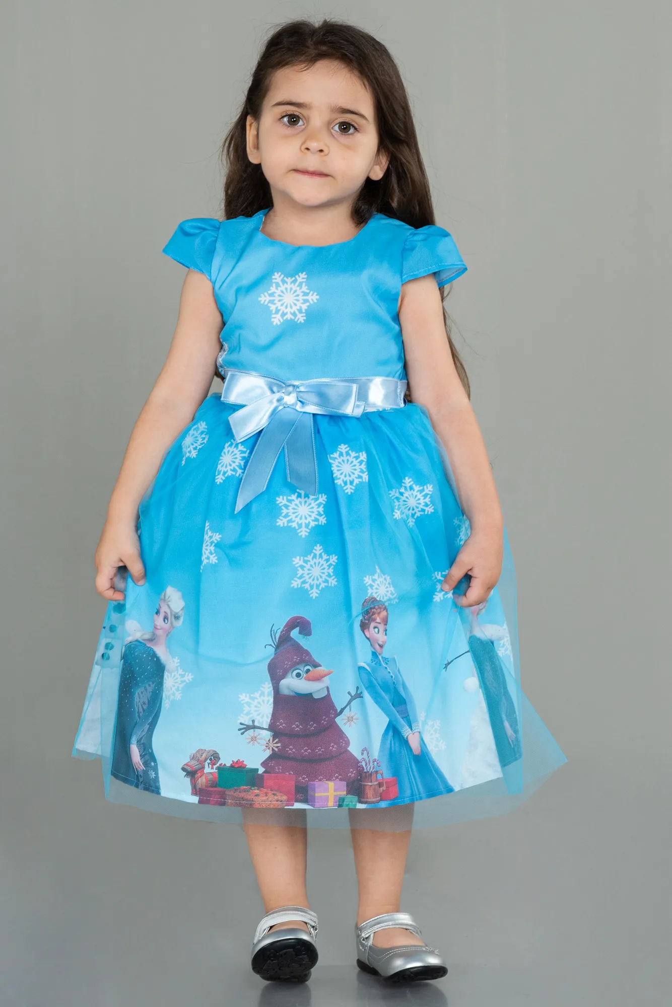 Blue-Short Girl Dress ABK1719