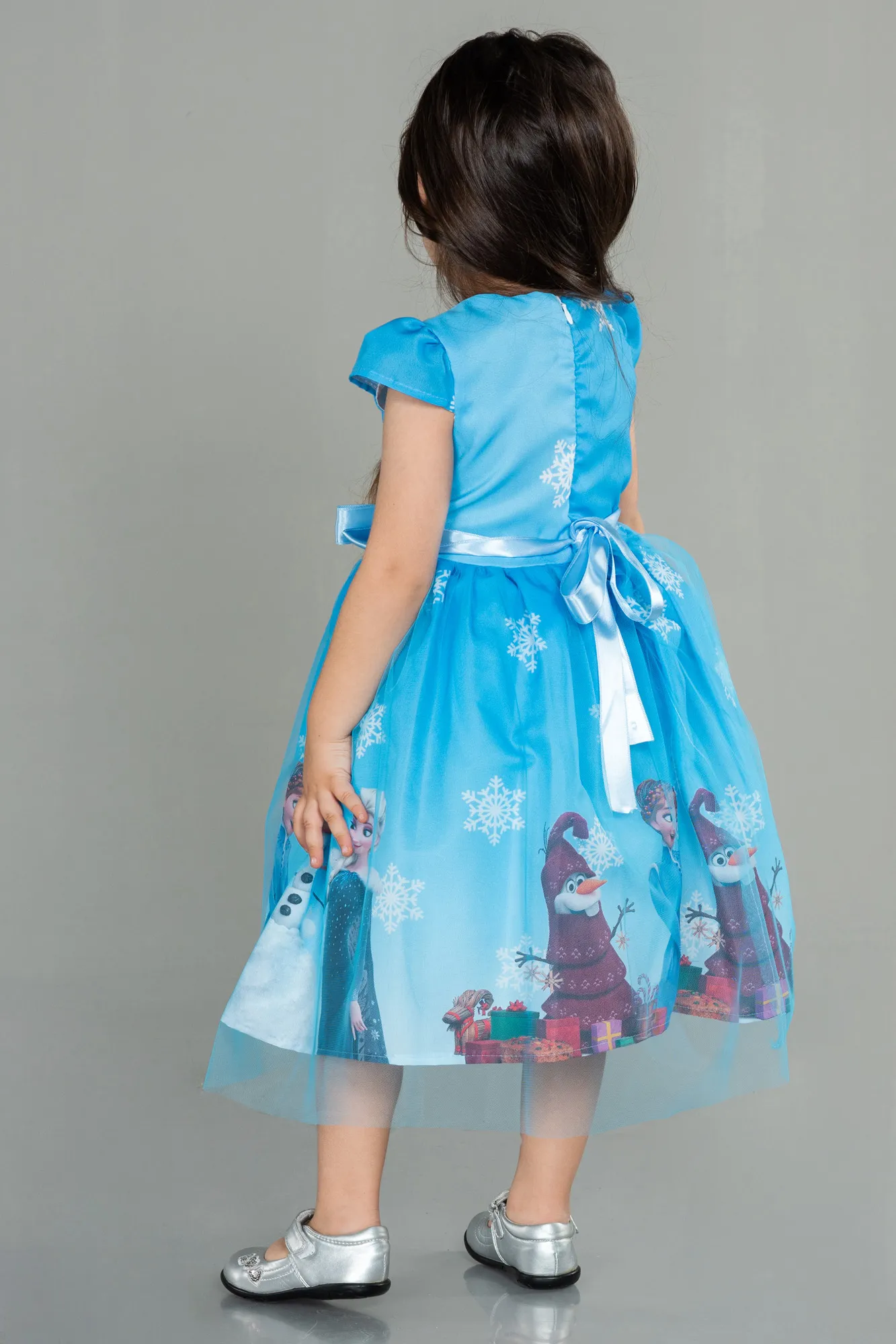 Blue-Short Girl Dress ABK1719