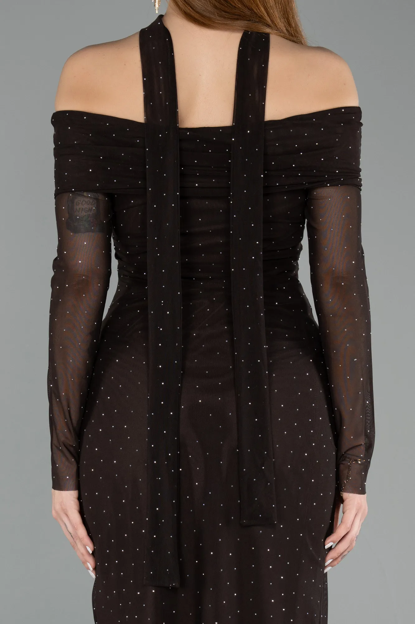 Brown-Midi Stony Cocktail Dress ABK2491