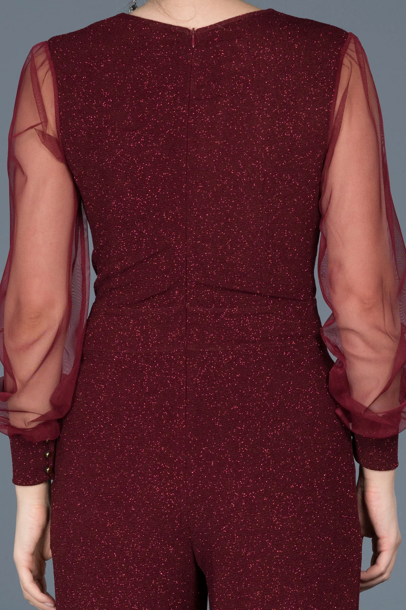 Burgundy-Long Evening Dress ABT012