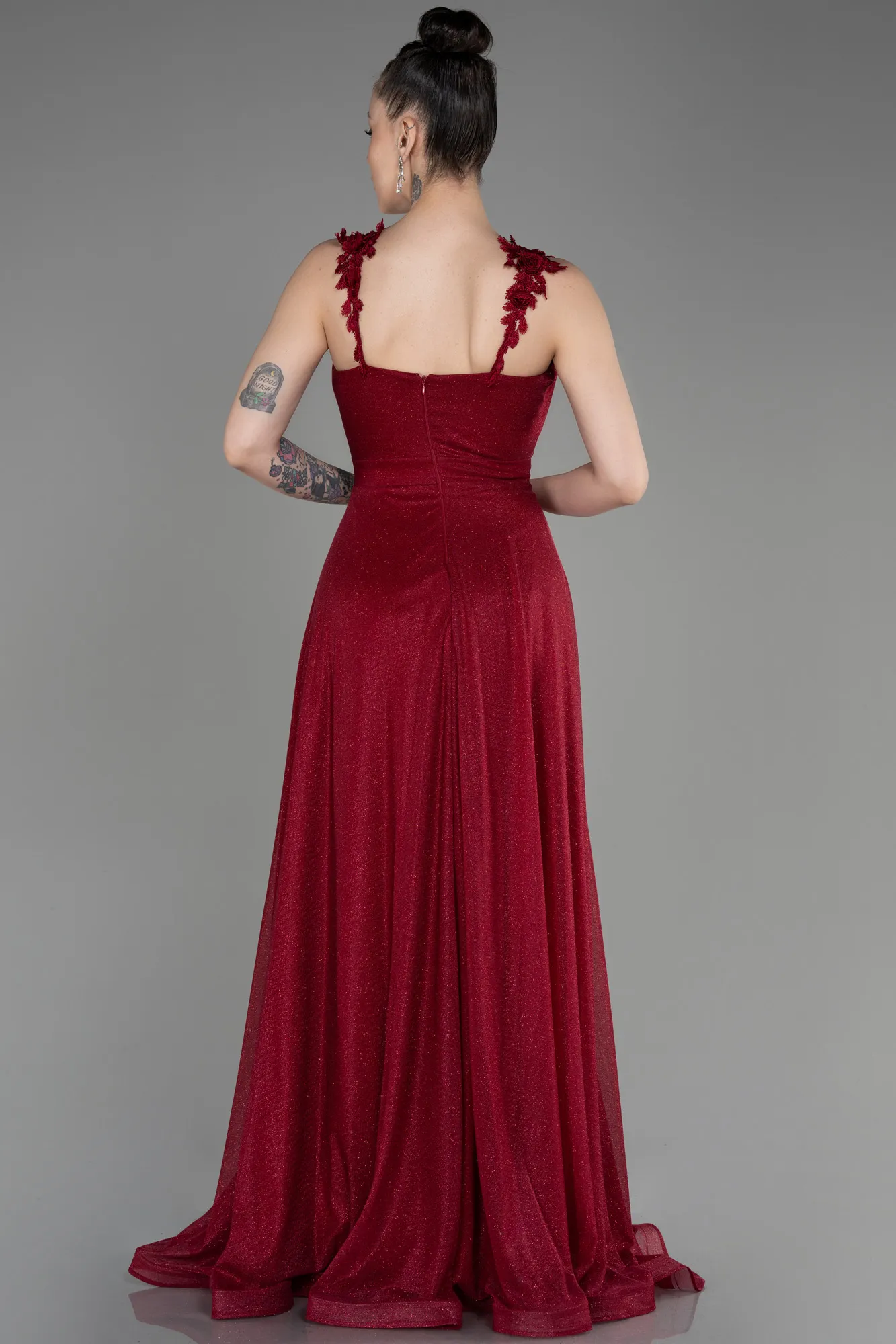 Burgundy-Long Evening Dress ABU2307