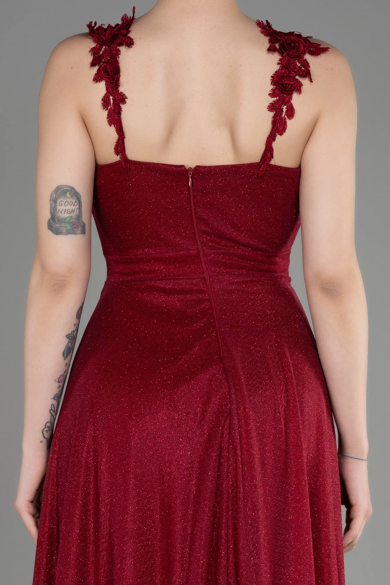 Burgundy-Long Evening Dress ABU2307