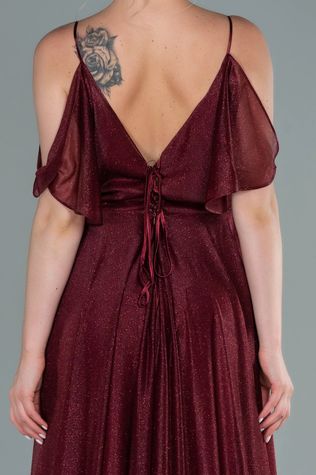 Burgundy-Long Evening Dress ABU2484