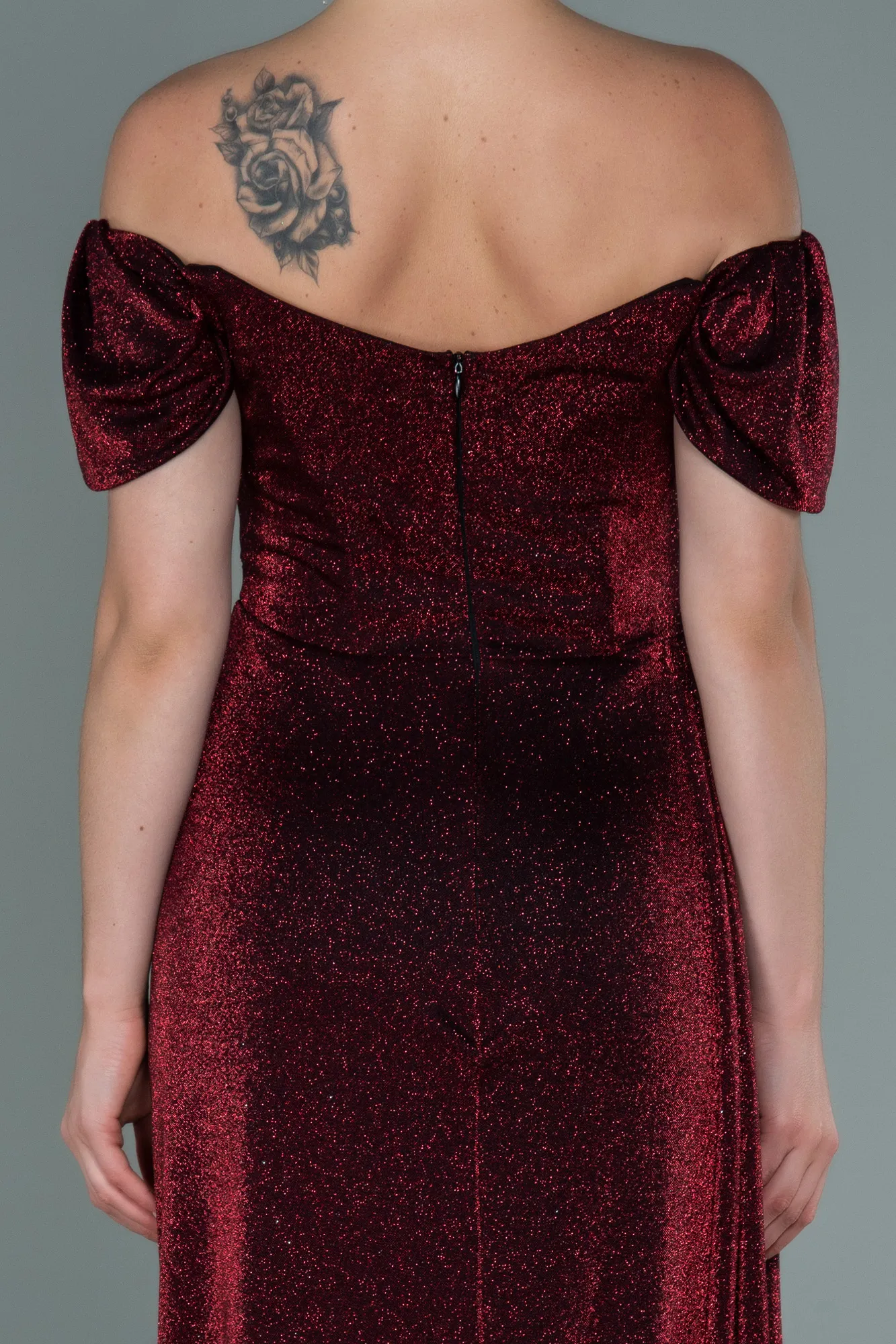 Burgundy-Long Evening Dress ABU2657