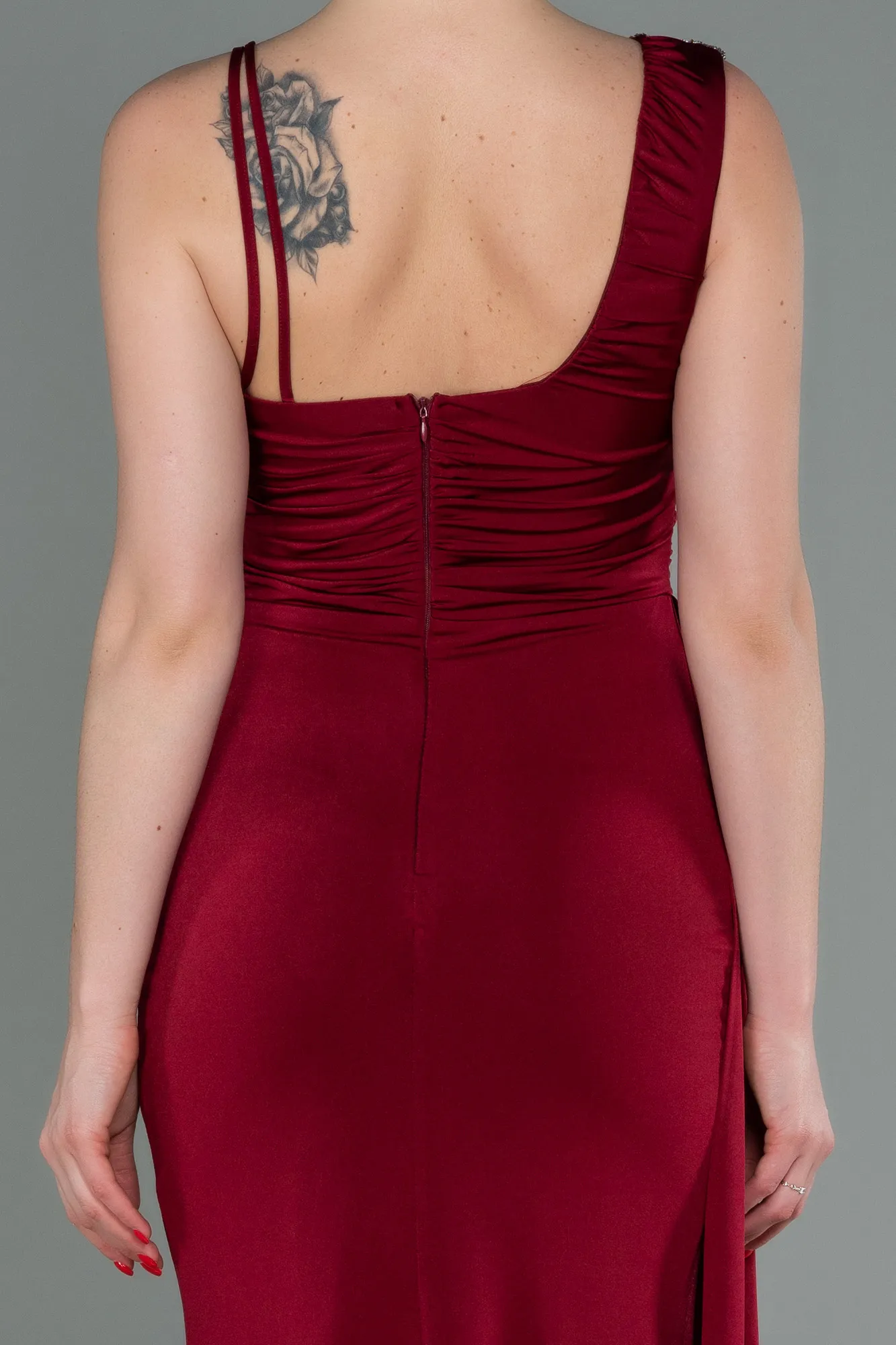 Burgundy-Long Evening Dress ABU3000