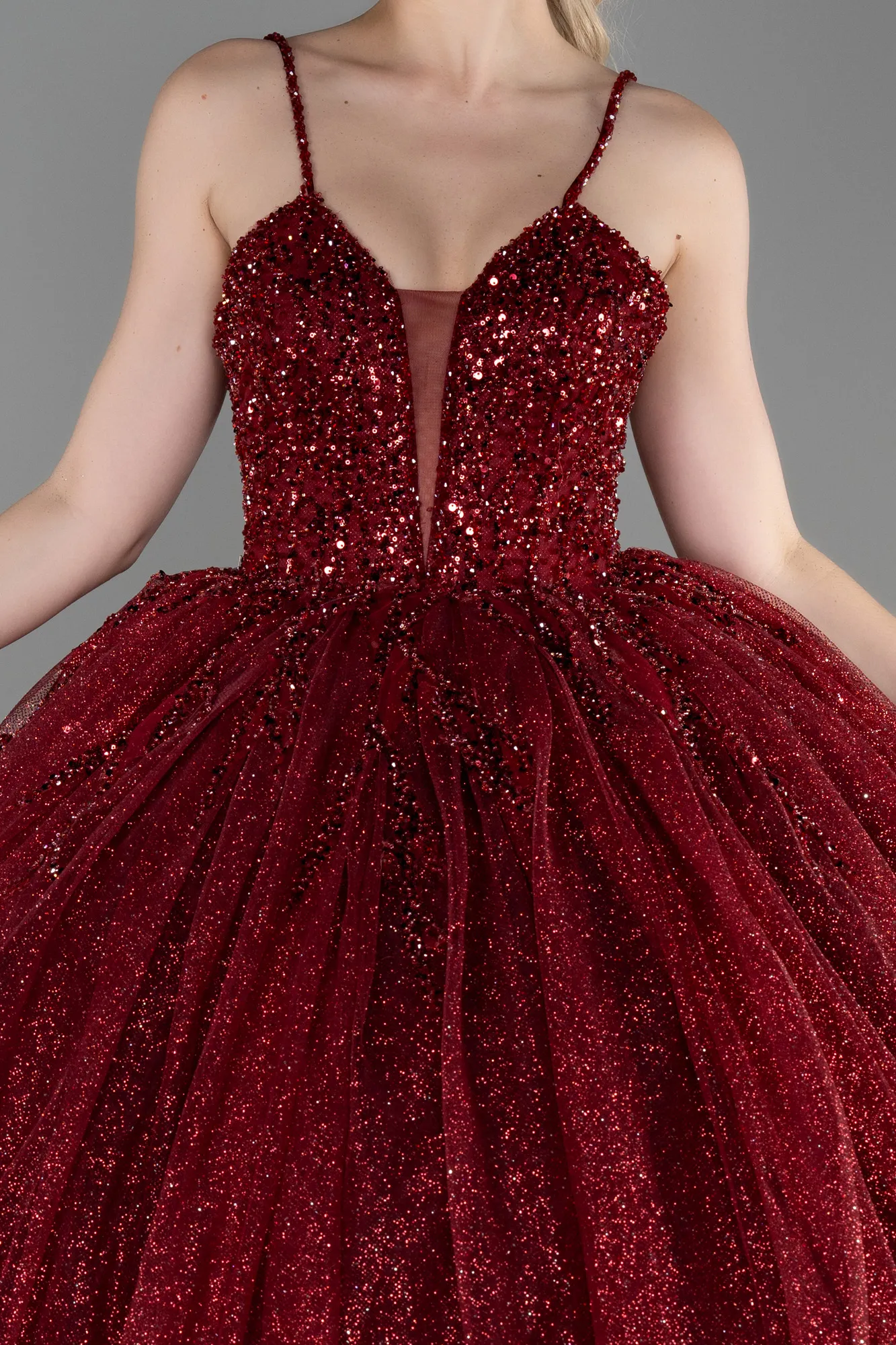 Burgundy-Long Haute Couture ABU2138