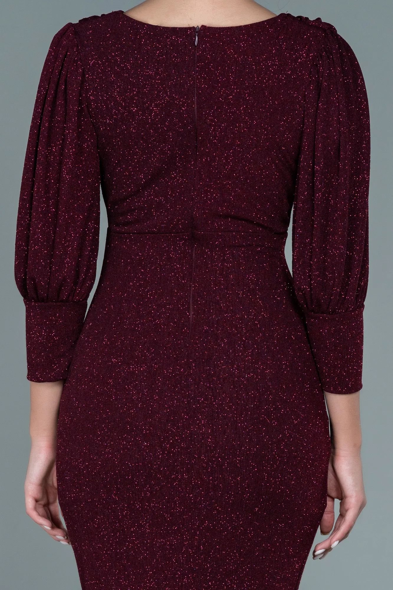 Burgundy-Long Mermaid Prom Dress ABU2619