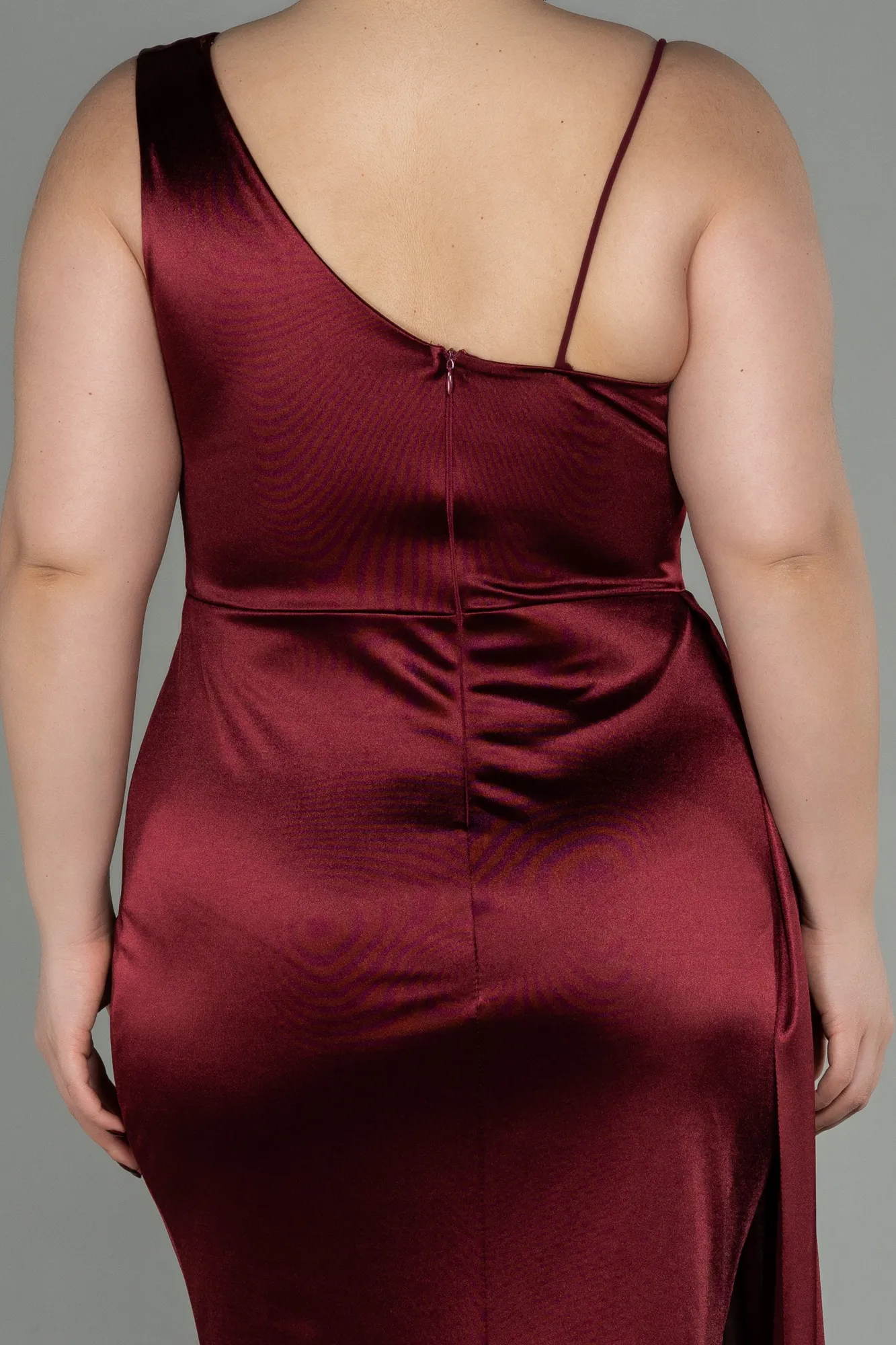 Burgundy-Long Plus Size Evening Dress ABU2932