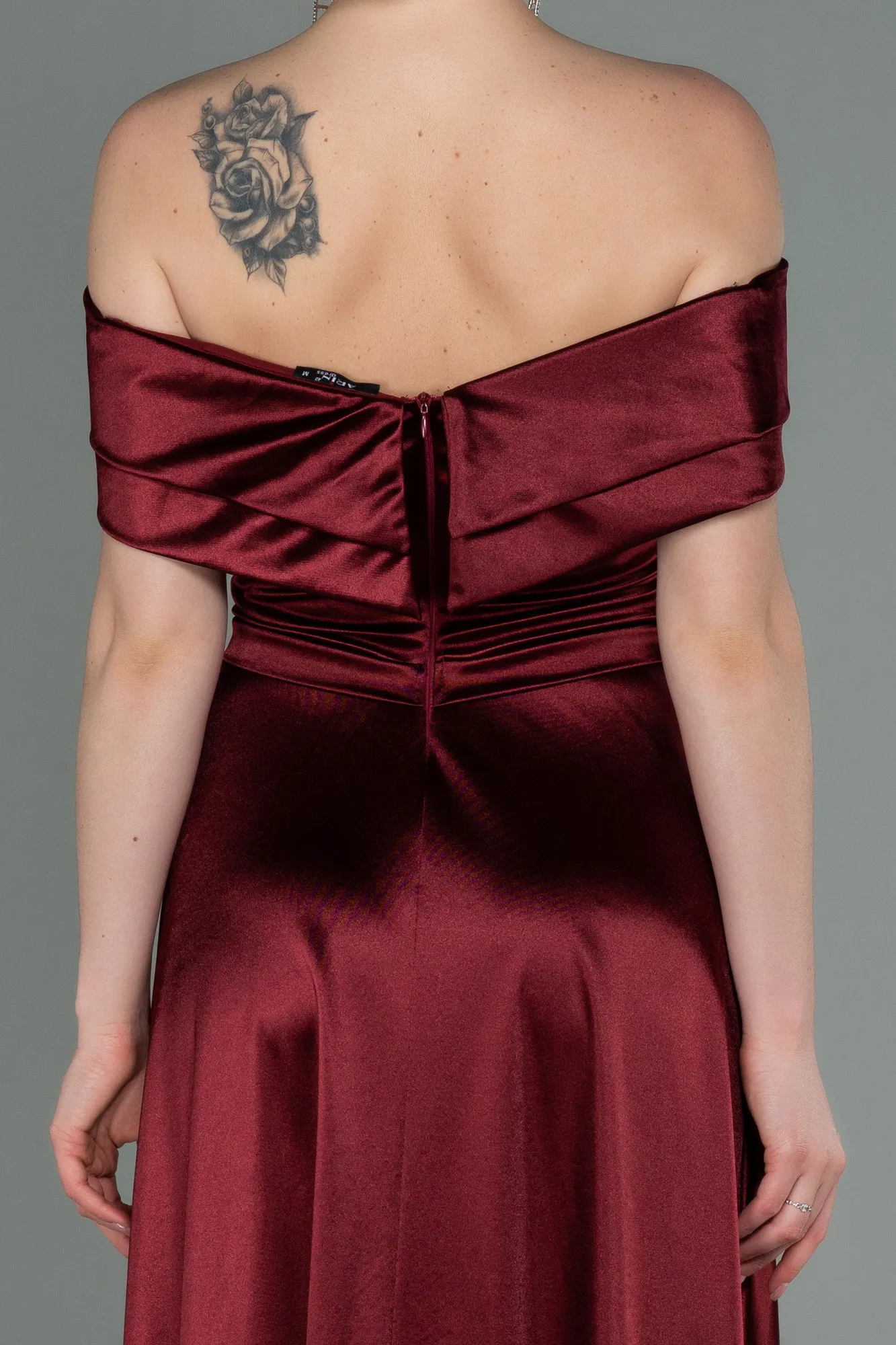Burgundy-Long Prom Gown ABU3157