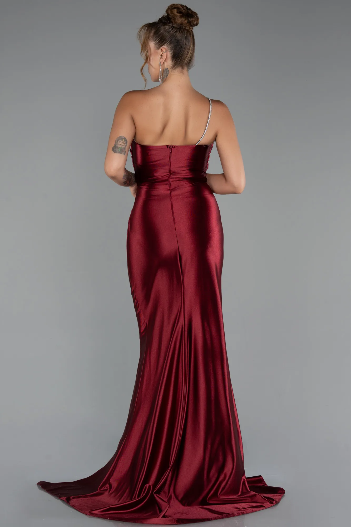 Burgundy-Long Prom Gown ABU5022