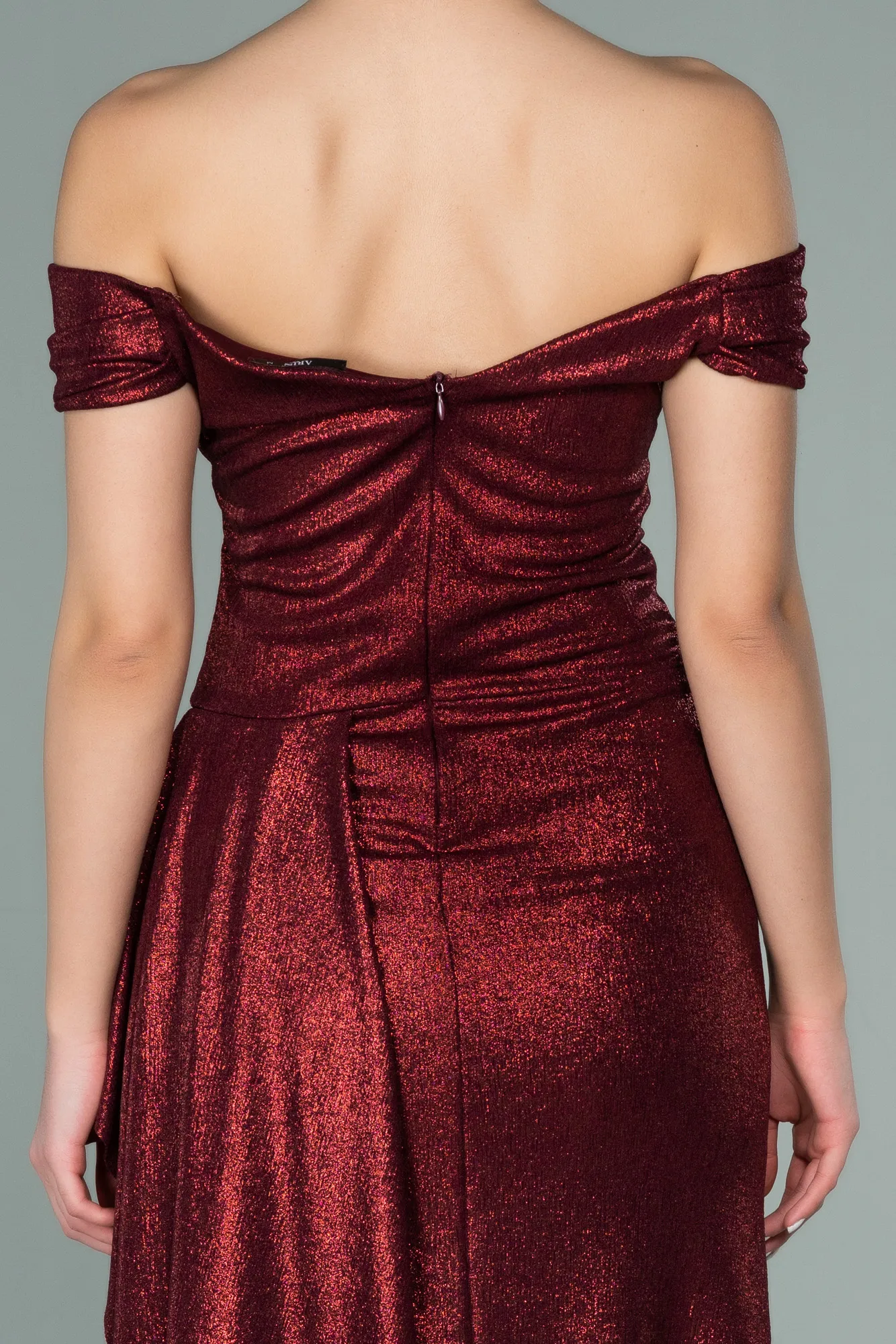 Burgundy-Midi Invitation Dress ABK1239