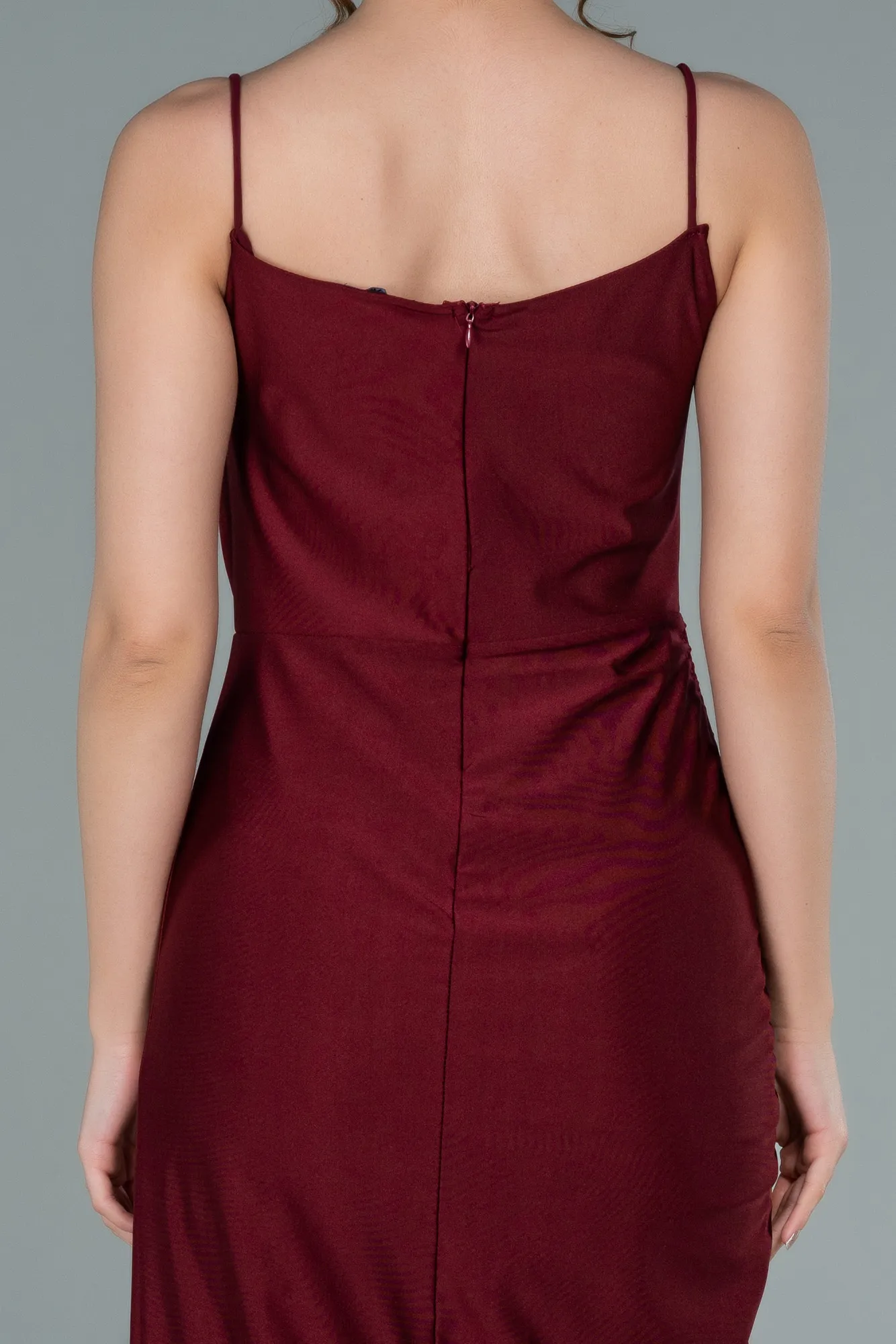 Burgundy-Midi Night Dress ABK1900