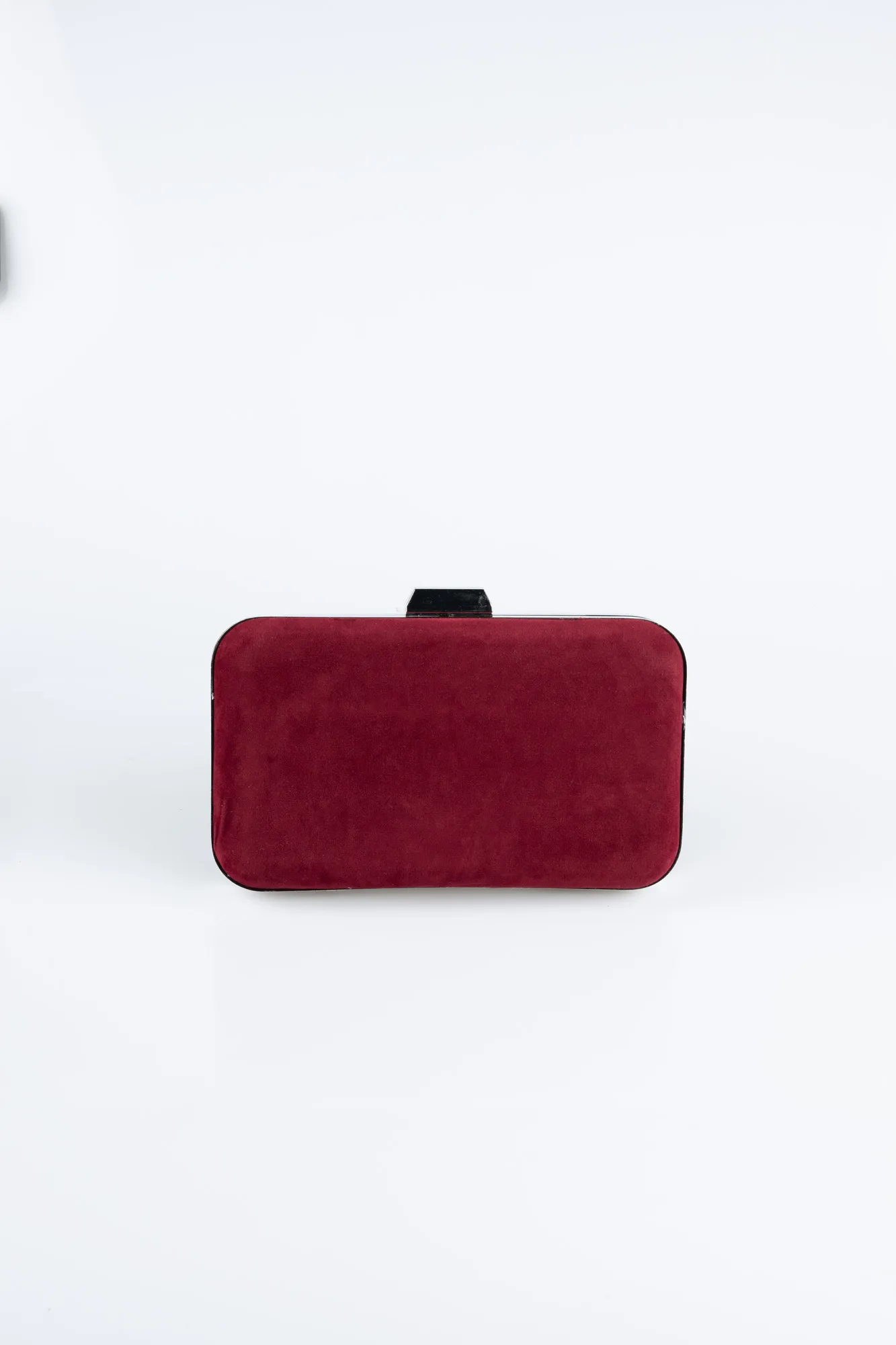 Burgundy-Suede Box Bag SH802