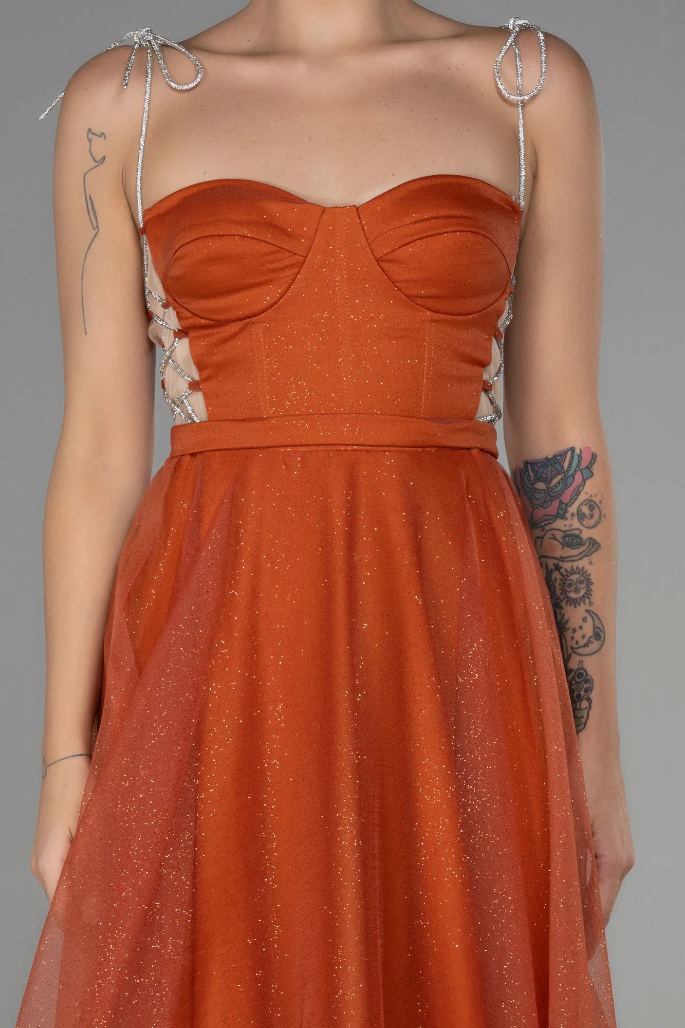 Cinnamon-Long Evening Dress ABU3311