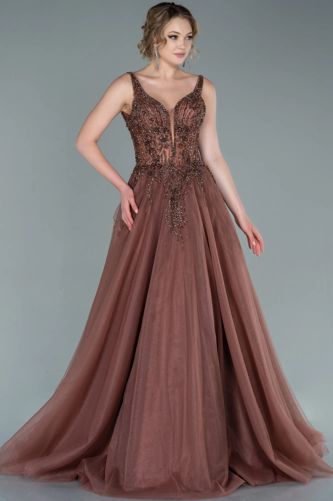 Cinnamon-Long Haute Couture ABU2376