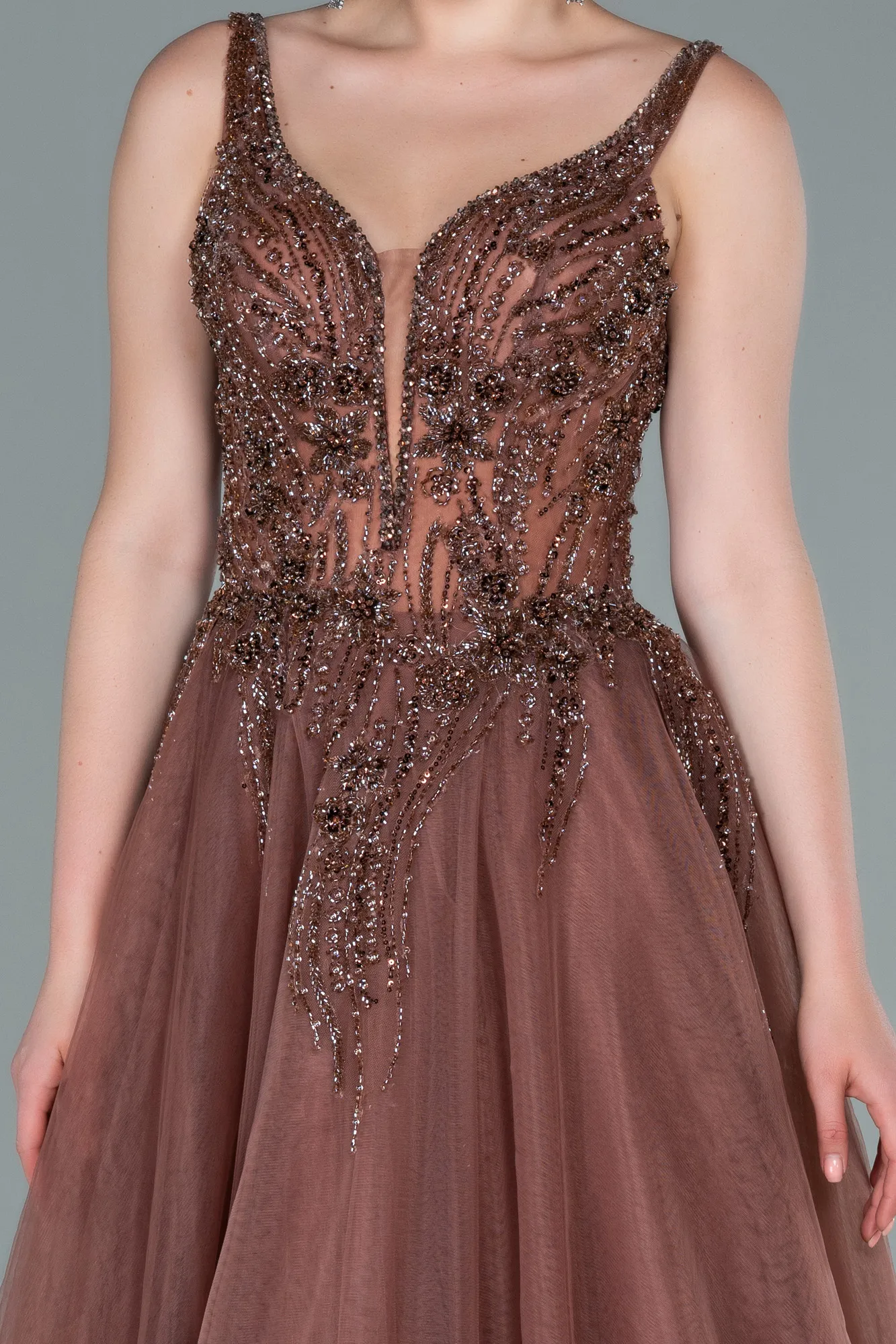 Cinnamon-Long Haute Couture ABU2376