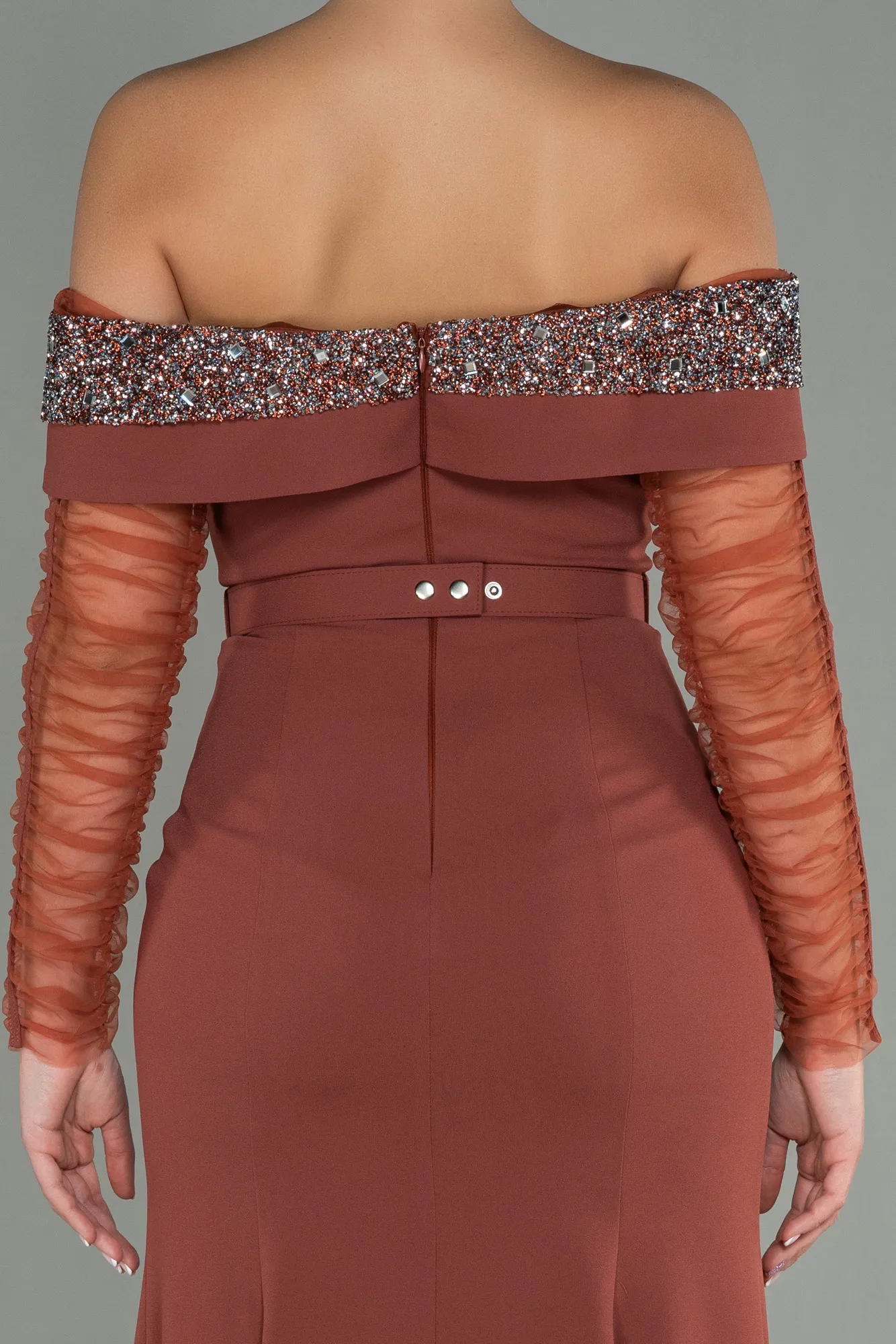 Cinnamon-Long Mermaid Prom Dress ABU2998