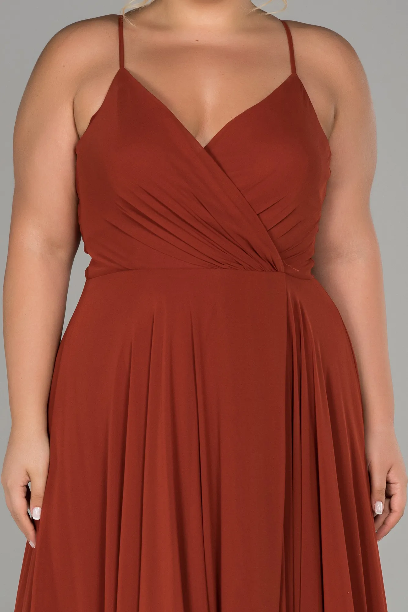 Cinnamon-Long Plus Size Evening Dress ABU1324