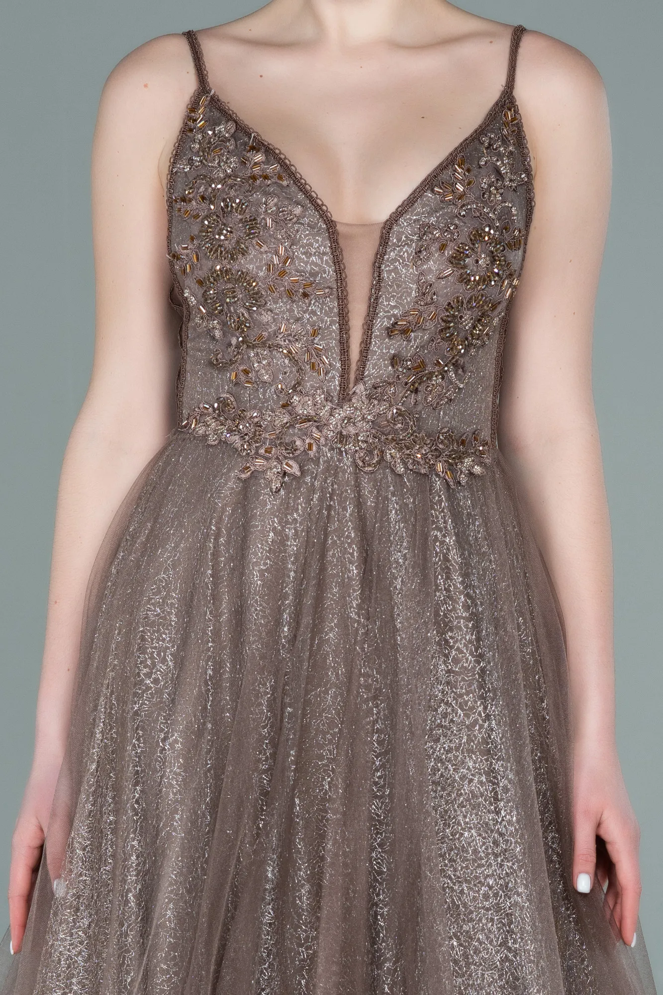 Copper-Long Engagement Dress ABU1442