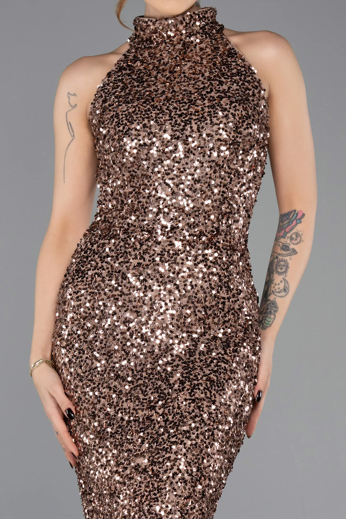 Copper-Long Evening Dress ABK2474