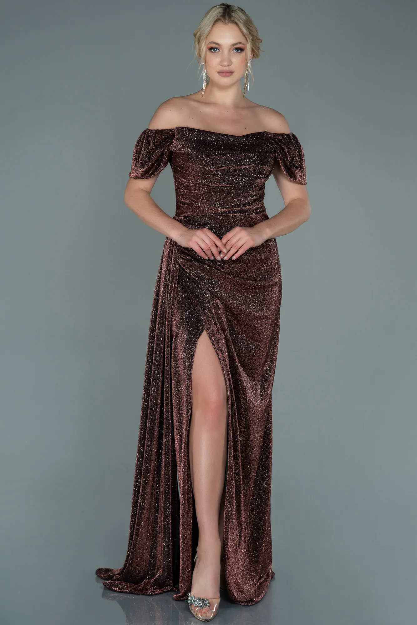 Copper-Long Evening Dress ABU2657