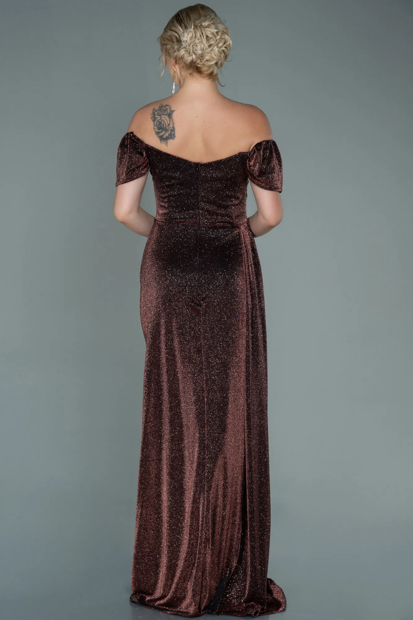 Copper-Long Evening Dress ABU2657