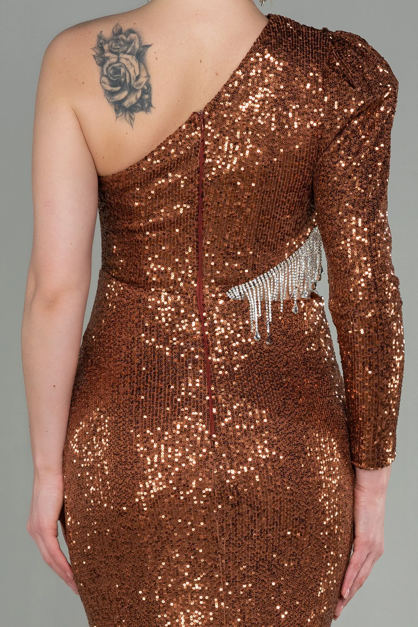 Copper-Long Evening Dress ABU2749