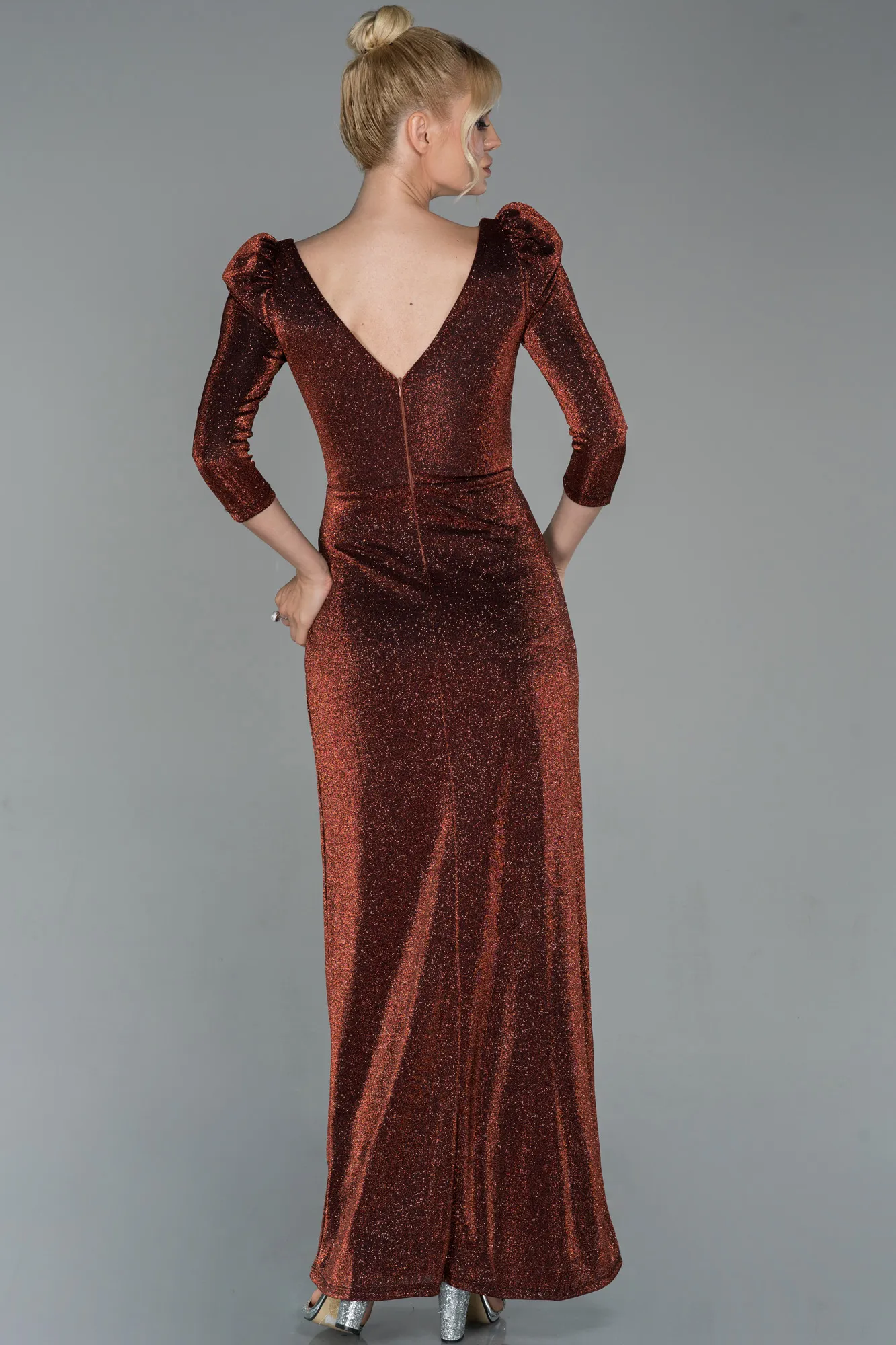 Copper-Long Evening Dress ABU3445