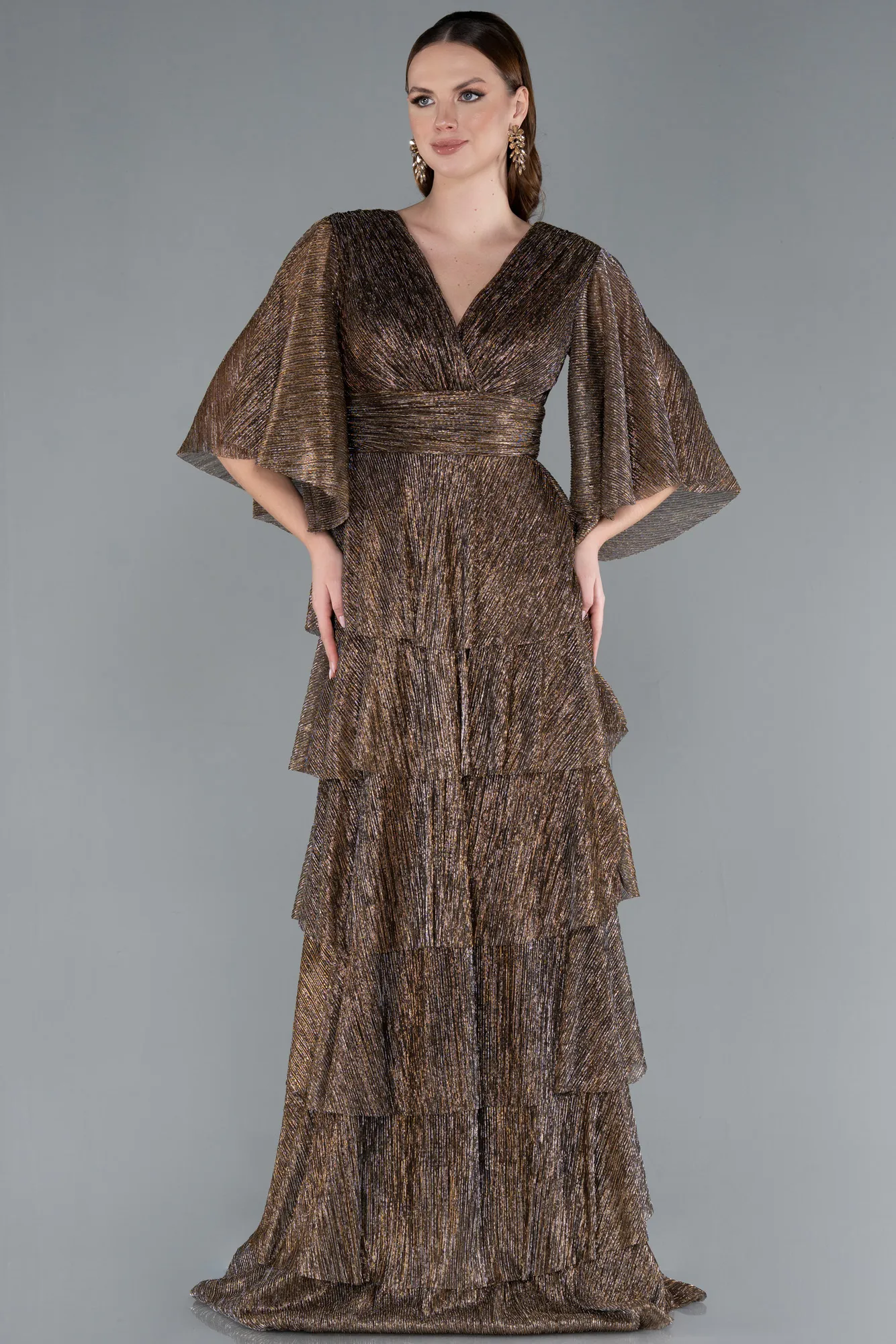 Copper-Long Evening Dress ABU4552
