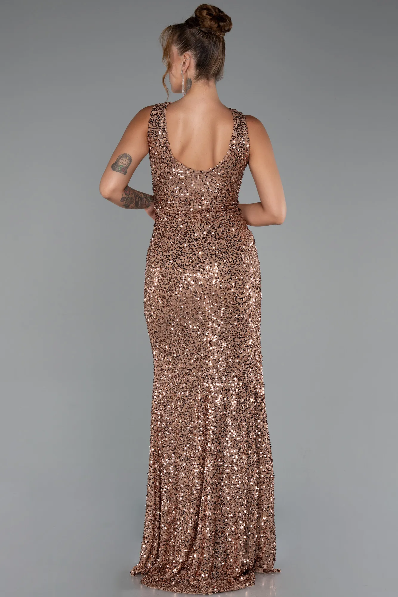 Copper-Long Evening Dress ABU5281
