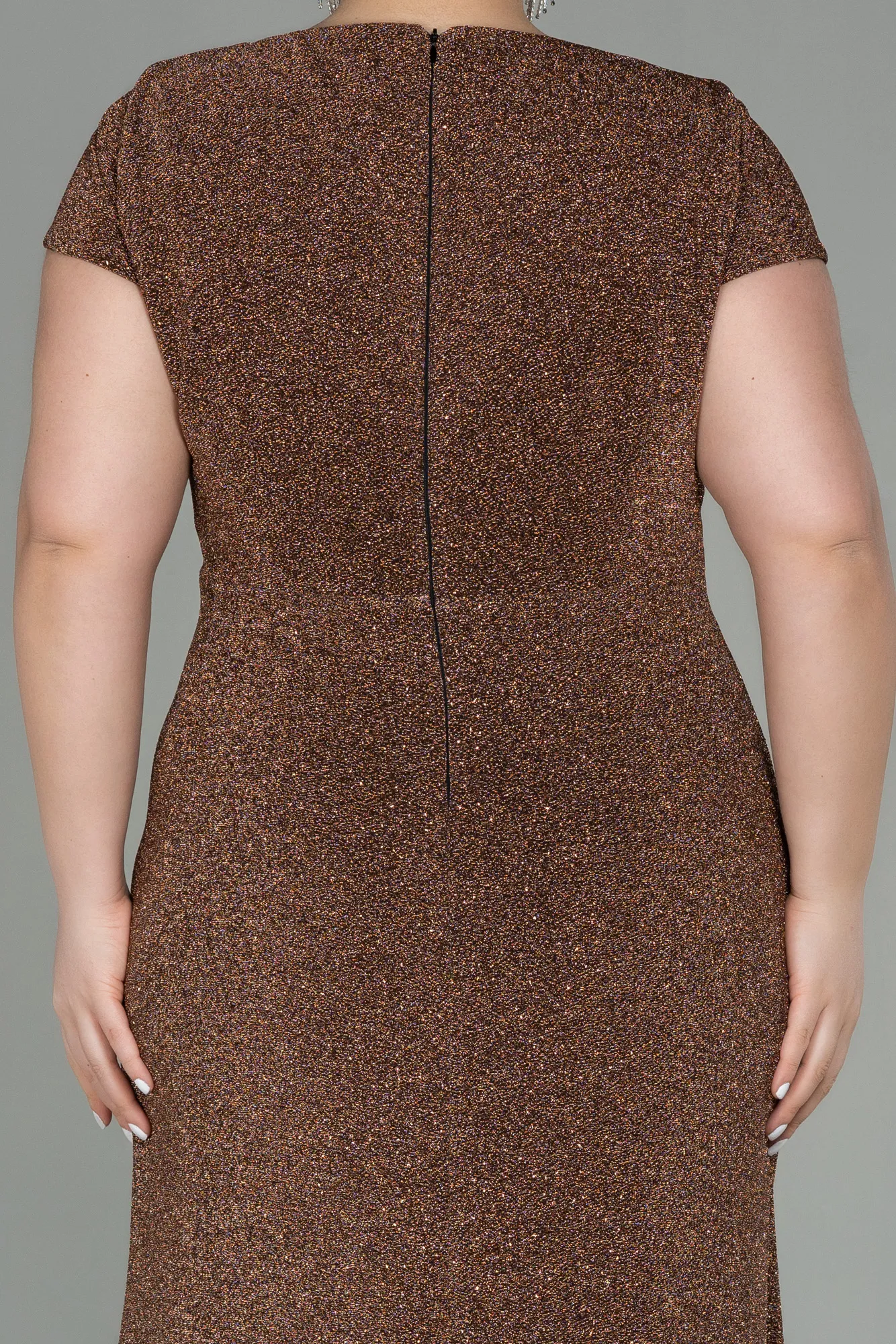 Copper-Long Plus Size Evening Dress ABU2870