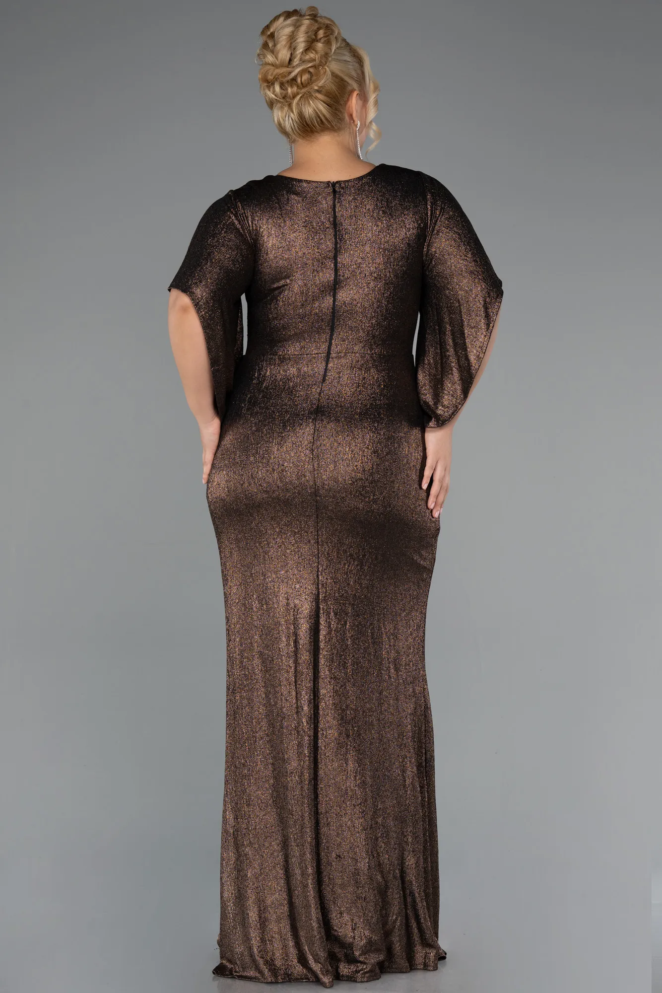 Copper-Long Plus Size Evening Dress ABU3280